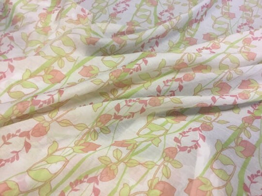 NEW High Class Cotton Voile Silk Floral Print Fabric