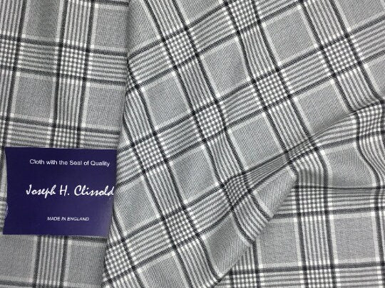 NEW High Class Wool Check Suiting Made In England Fabric by Joseph H. Clissold