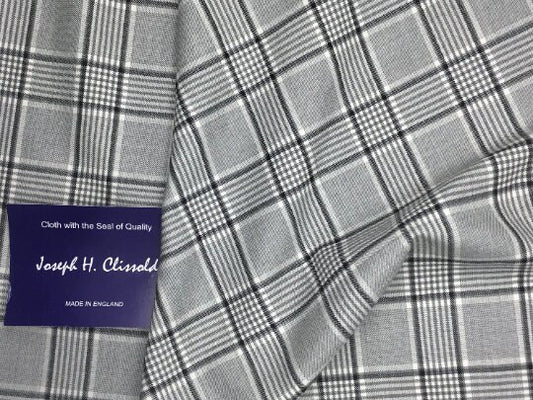 NEW High Class Wool Check Suiting Made In England Fabric by Joseph H. Clissold