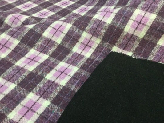 NEW High Class Reversible Wool Check Fabric