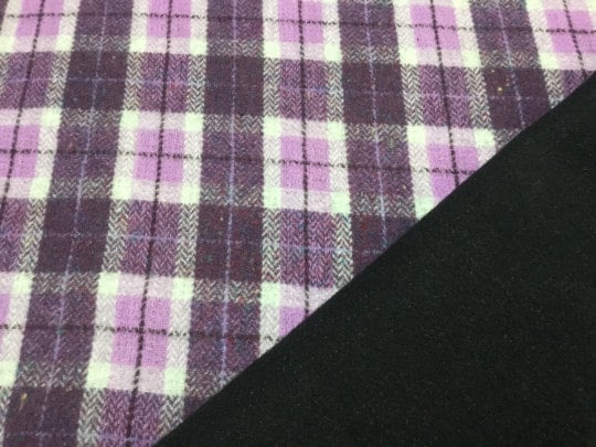 NEW High Class Reversible Wool Check Fabric