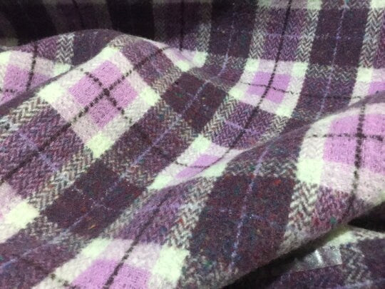 NEW High Class Reversible Wool Check Fabric