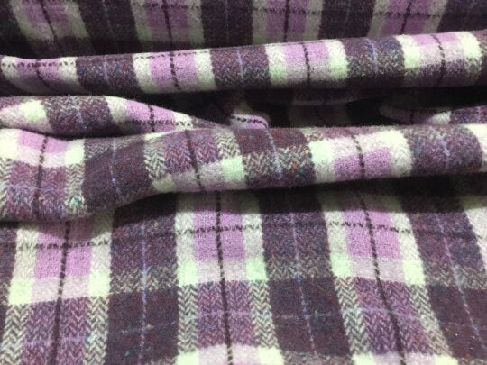 NEW High Class Reversible Wool Check Fabric