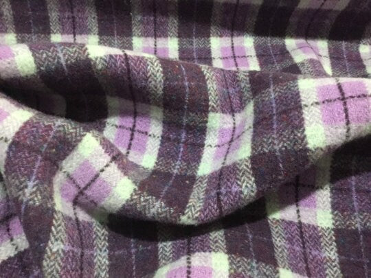 NEW High Class Reversible Wool Check Fabric