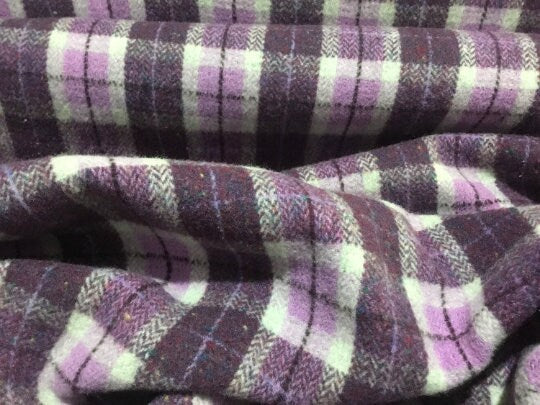 NEW High Class Reversible Wool Check Fabric