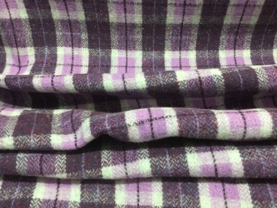 NEW High Class Reversible Wool Check Fabric