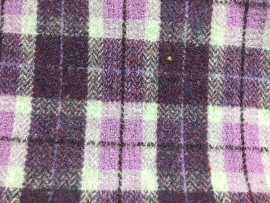 NEW High Class Reversible Wool Check Fabric