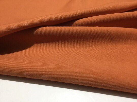 NEW Haute Orange 100% Wool Twill Fabric