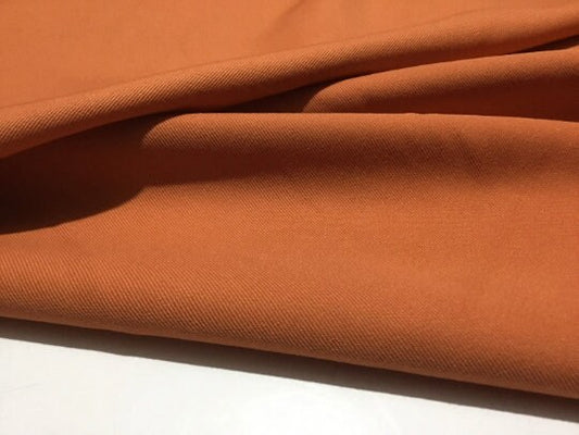 NEW Haute Orange 100% Wool Twill Fabric