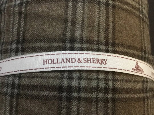 NEW High Class Check SUPER 110’S Wool Cashmere Fabric By Holland And Sherry Savile Row