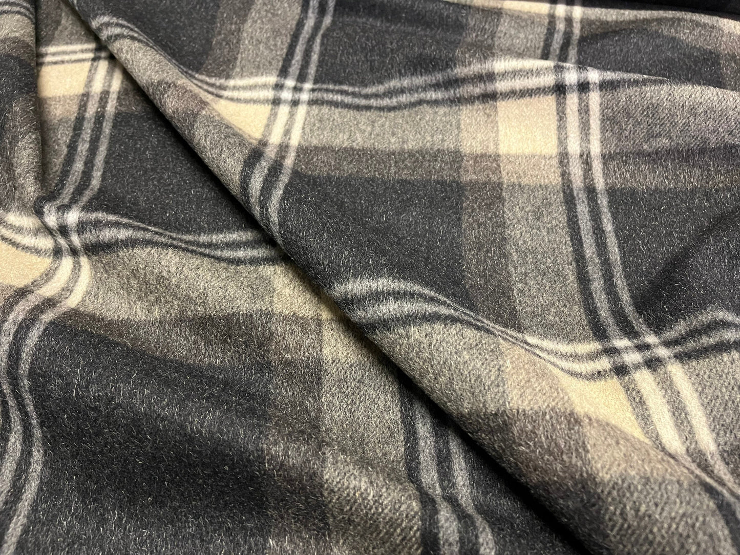 NEW High Class Wool Mohair Check Fabric