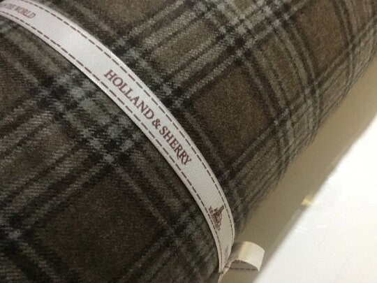 NEW High Class Check SUPER 110’S Wool Cashmere Fabric By Holland And Sherry Savile Row