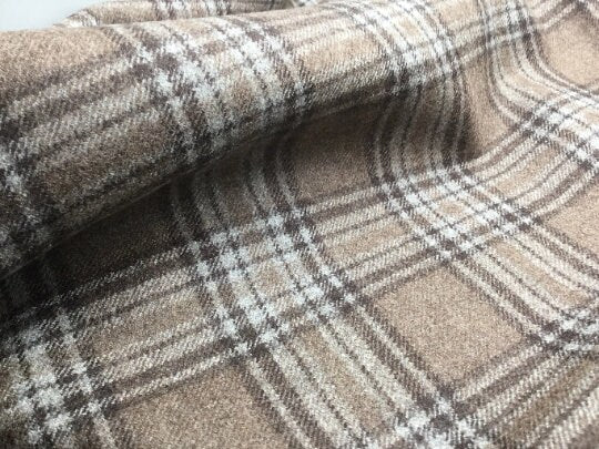 NEW High Class Check SUPER 110’S Wool Cashmere Fabric By Holland And Sherry Savile Row