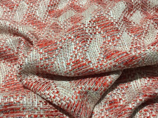 NEW High Class Couture Zigzag Tweed Boucle Fabric