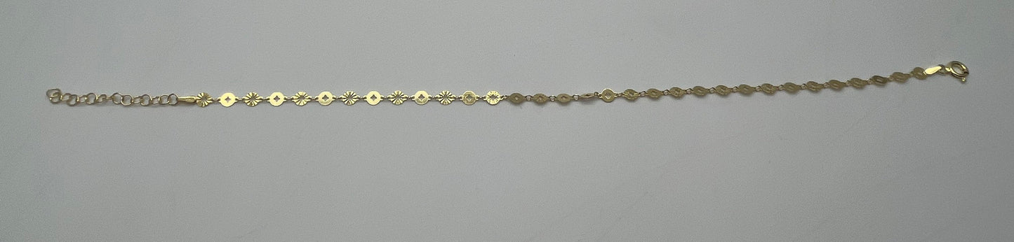 NEW 925 Silver Gold Plated Anklet For Women (Please Read Description)