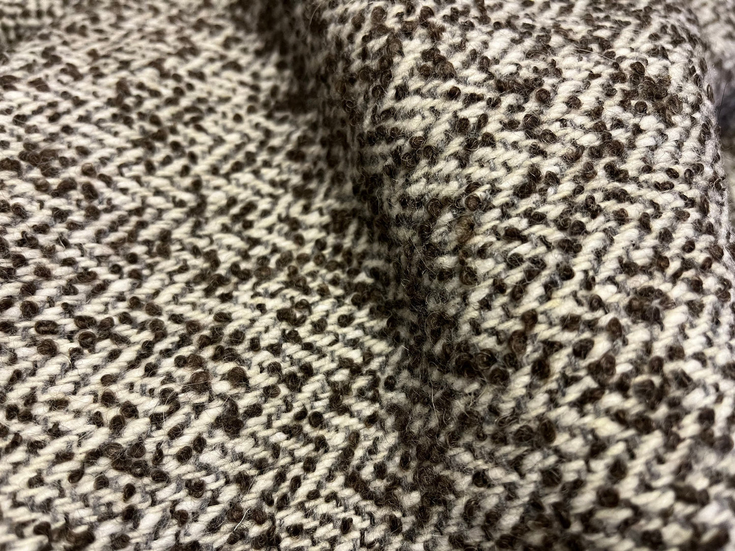 NEW High Class Herringbone Wool Boucle Fabric