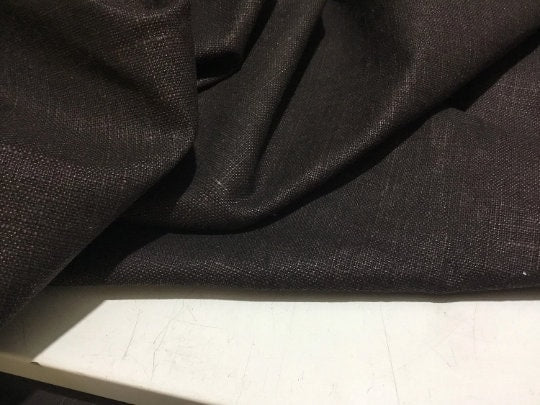 NEW High Class Dark Brown Linen Fabric