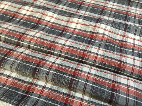 NEW High Class 100% Pure Irish Linen Check Fabric Made In Ireland