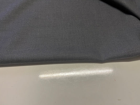 NEW High Class Grey Wool Twill Made In England Suiting Fabric