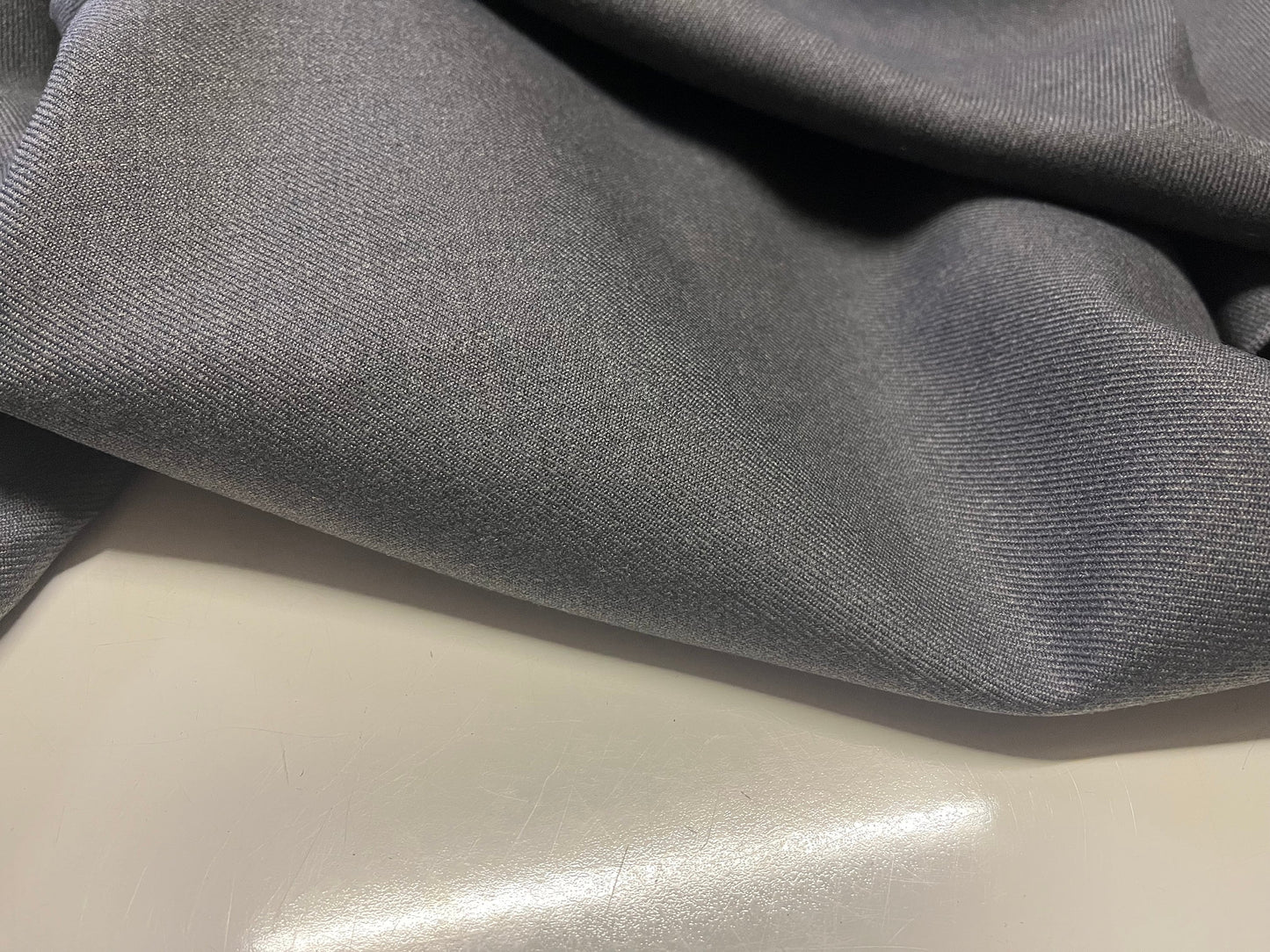 NEW High Class Grey Wool Twill Made In England Suiting Fabric