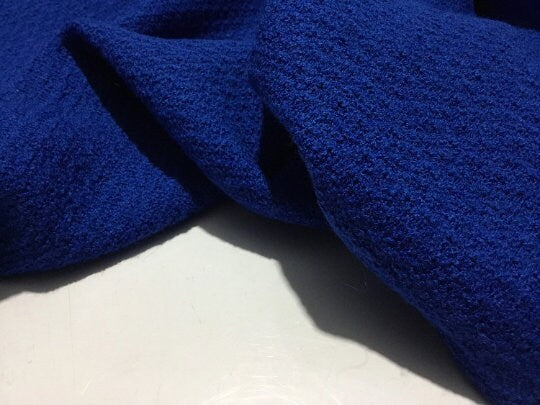 NEW High Class Couture Blue 100% Wool Fabric