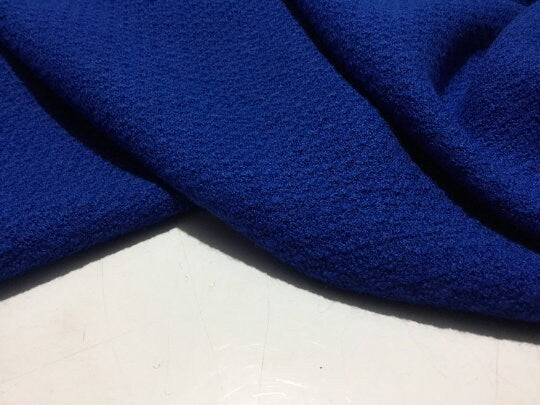 NEW High Class Couture Blue 100% Wool Fabric