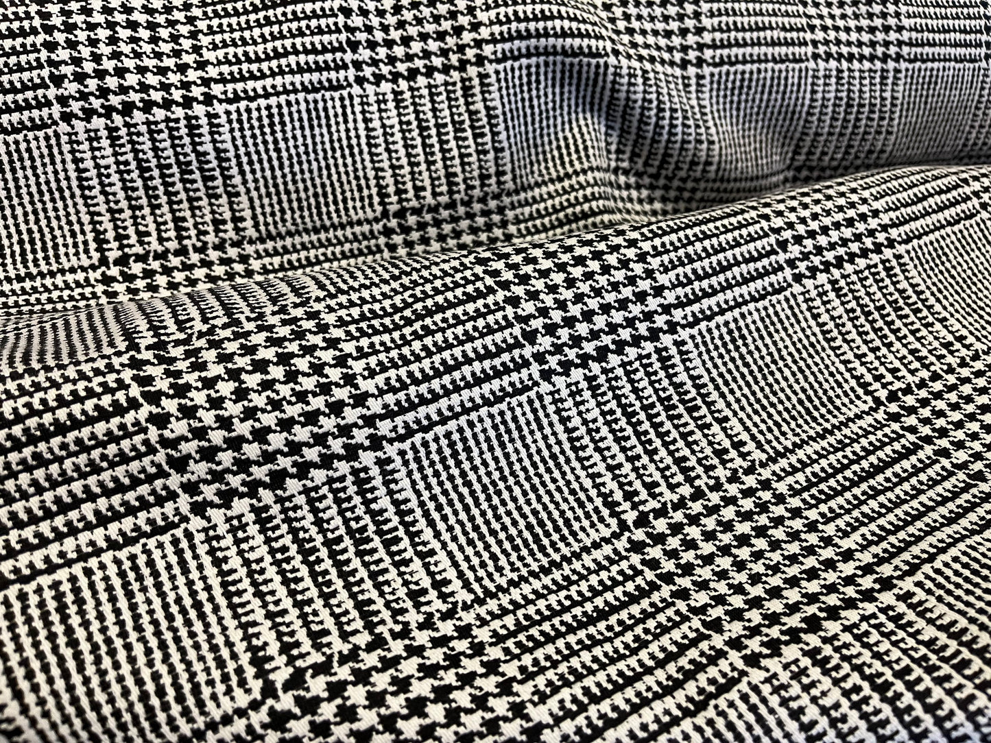 NEW High Class Dogtooth Check Tweed Fabric