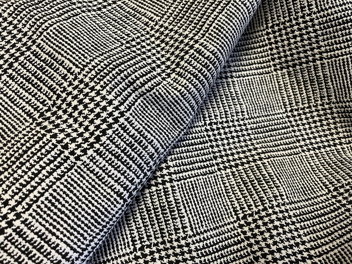 NEW High Class Dogtooth Check Tweed Fabric