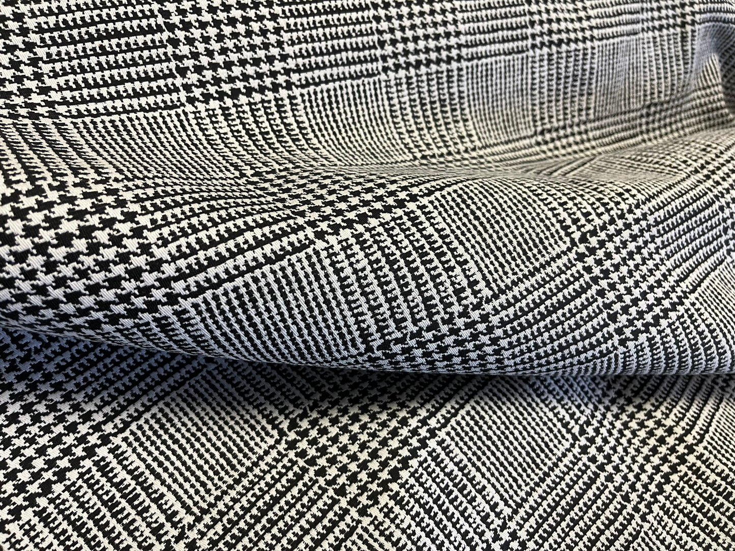 NEW High Class Dogtooth Check Tweed Fabric