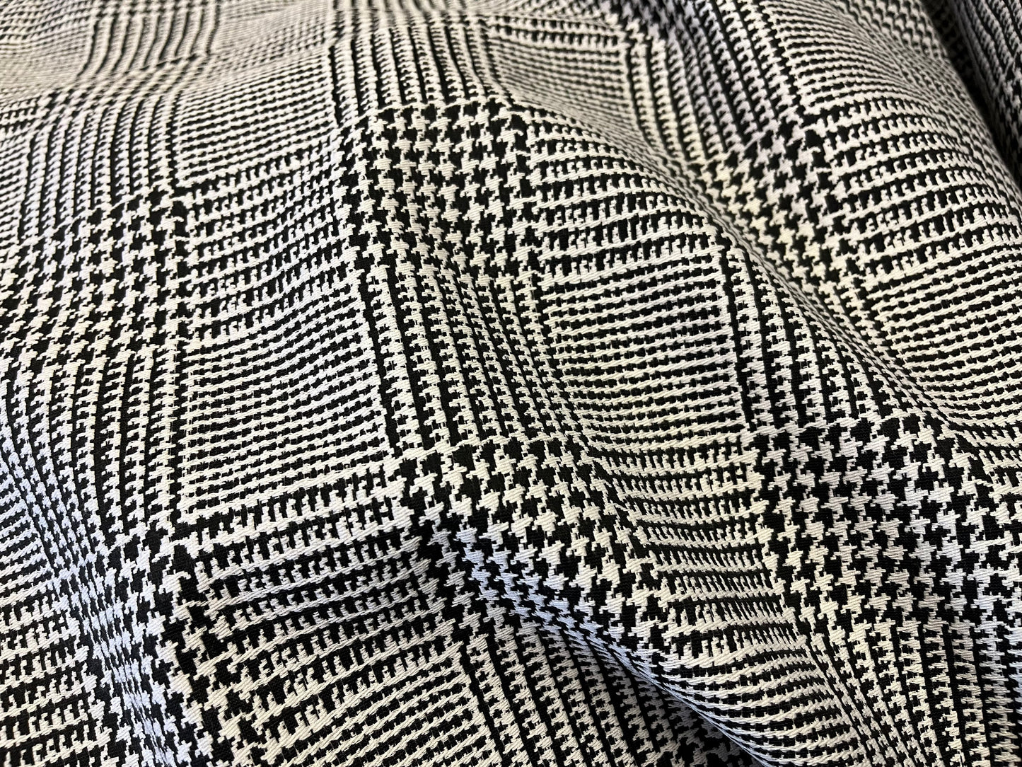 NEW High Class Dogtooth Check Tweed Fabric