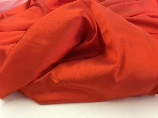 NEW High Class Orange Stretch Silk Slub Dupion Fabric