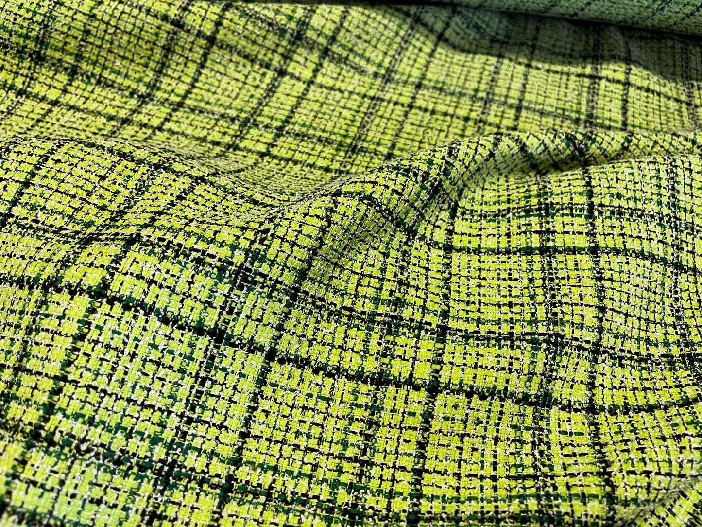 NEW High Class Check Boucle Fabric