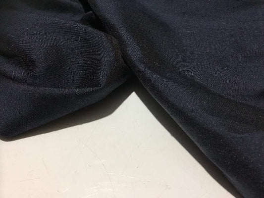 NEW High Class Dark Navy Stretch Silk Slub Dupion Fabric