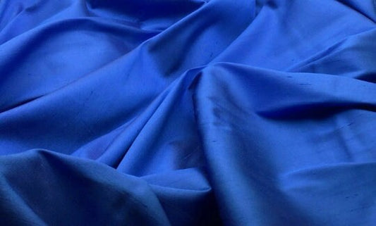 NEW High Class Royal Blue Stretch Silk Slub Dupion Fabric