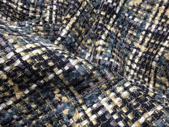 NEW High Class Check Couture Tweed Boucle Fabric