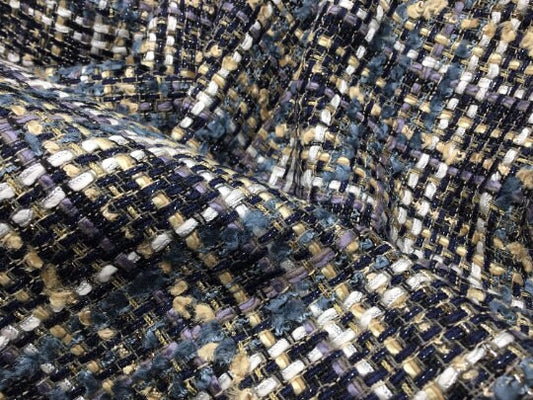 NEW High Class Check Couture Tweed Boucle Fabric