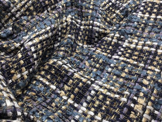 NEW High Class Check Couture Tweed Boucle Fabric