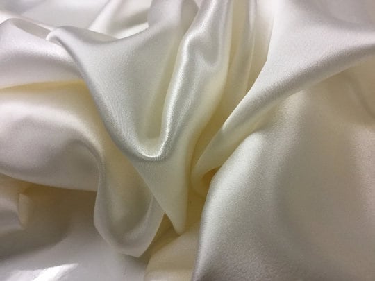 NEW Ivory Cream 100% Pure Silk Satin Fabric