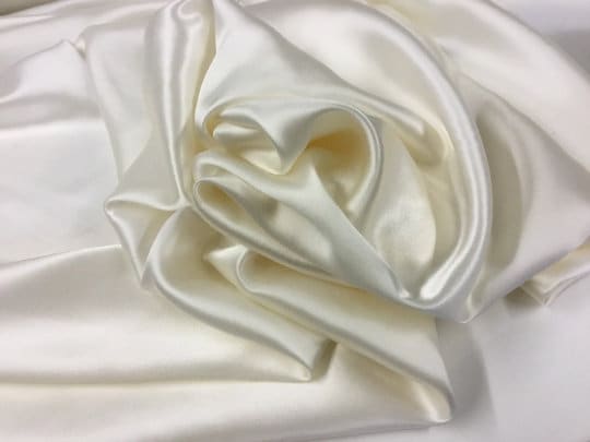 NEW Ivory Cream 100% Pure Silk Satin Fabric