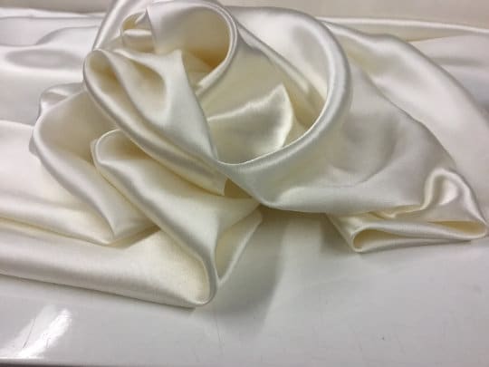 NEW Ivory Cream 100% Pure Silk Satin Fabric