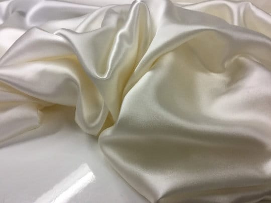 NEW Ivory Cream 100% Pure Silk Satin Fabric