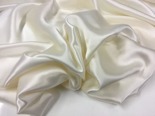 NEW Ivory Cream 100% Pure Silk Satin Fabric