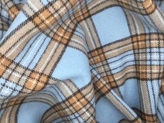 NEW High Class Multicoloured Check Reversible Wool Fabric