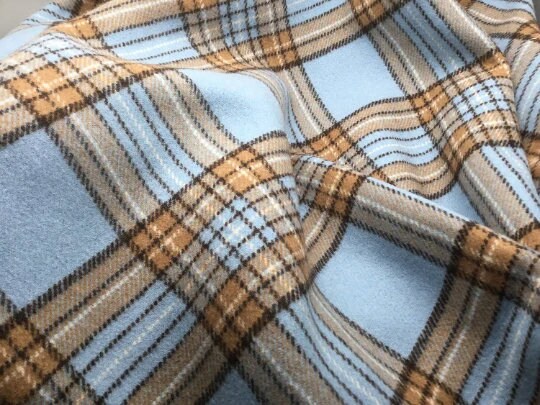 NEW High Class Multicoloured Check Reversible Wool Fabric