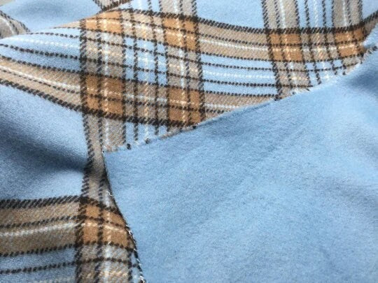 NEW High Class Multicoloured Check Reversible Wool Fabric