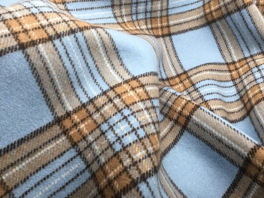 NEW High Class Multicoloured Check Reversible Wool Fabric