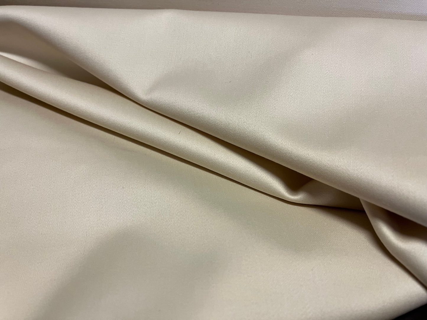 NEW High Class Ivory Cream Heavy Pure Wool Sateen Fabric