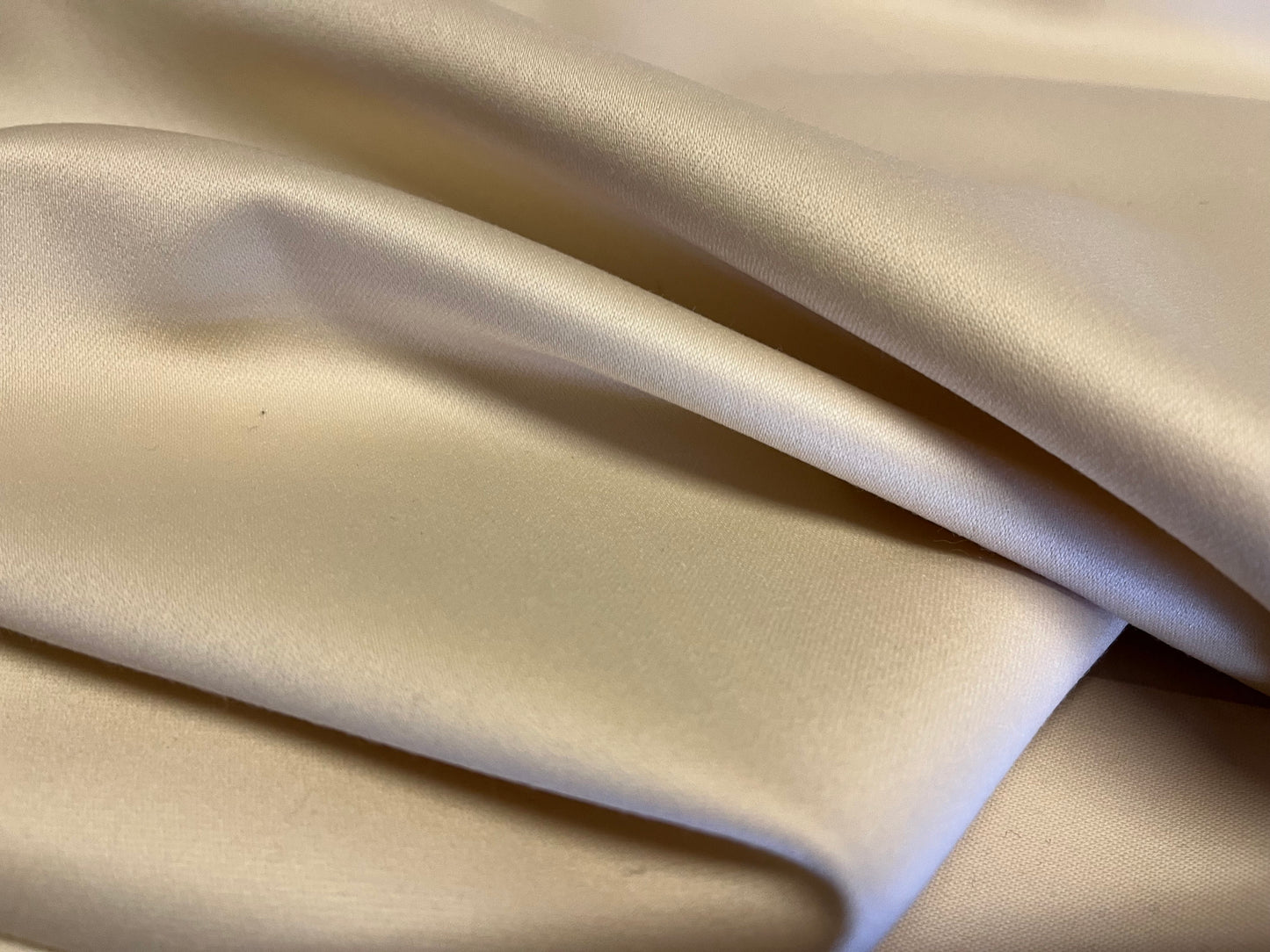 NEW High Class Ivory Cream Heavy Pure Wool Sateen Fabric