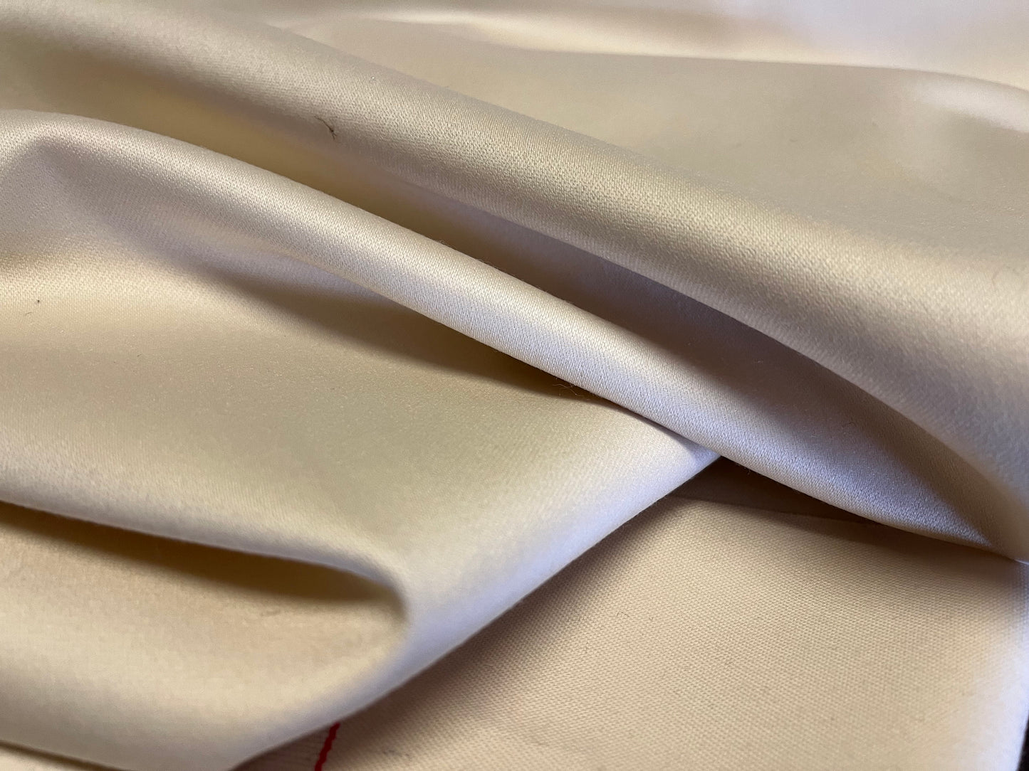 NEW High Class Ivory Cream Heavy Pure Wool Sateen Fabric