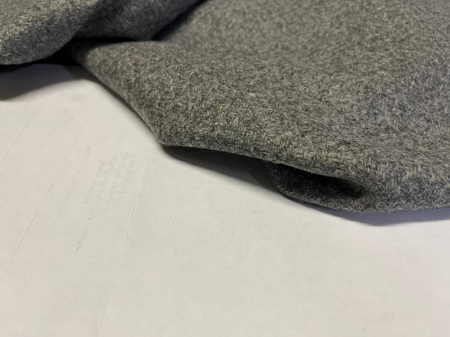 NEW High Class Italian Grey Wool Fabric Made In Italy